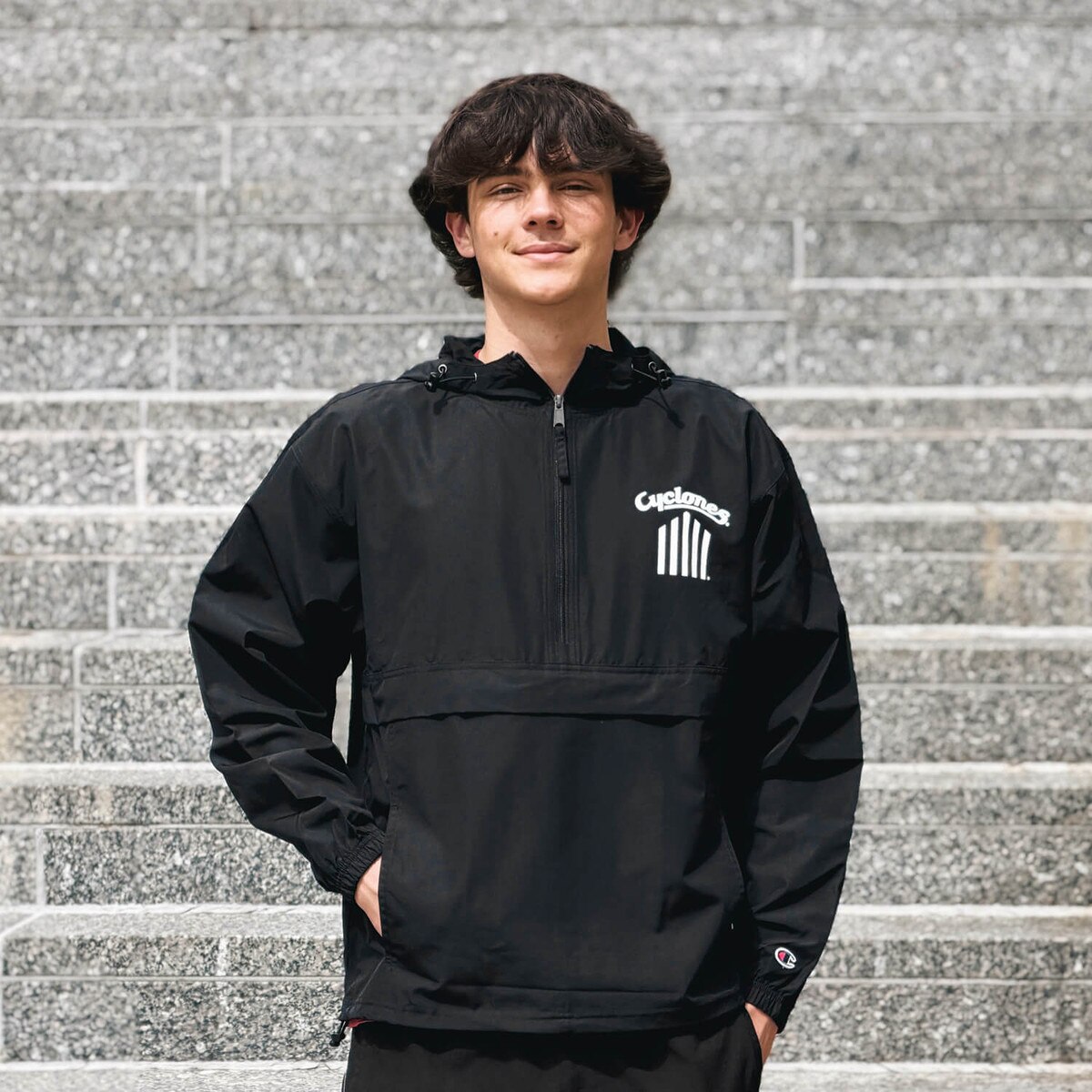 Champion Cyclones Script Black Packable Jacket